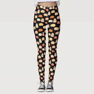 Leggings Motif de porc noir mignon