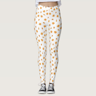 Leggings Motif de poulet et gaufres frits