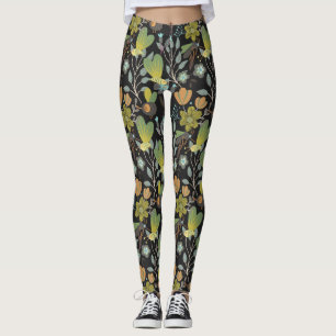 Leggings Motif de printemps foncé
