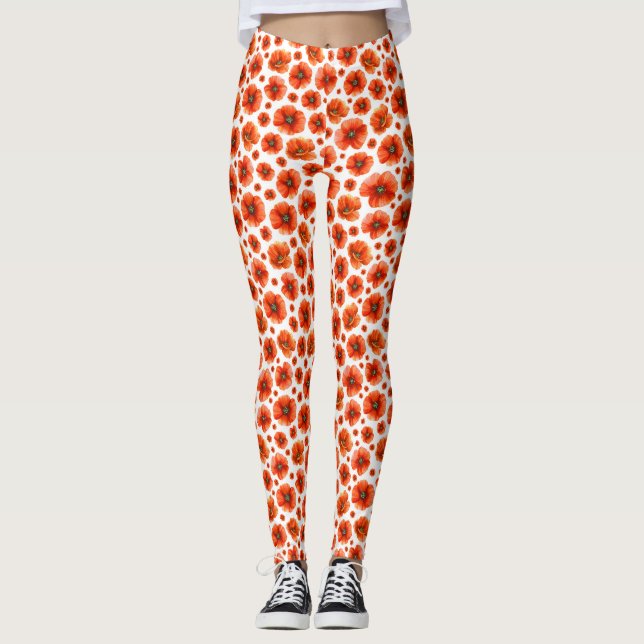 Leggings Motif de puces d'aquarelle (Devant)