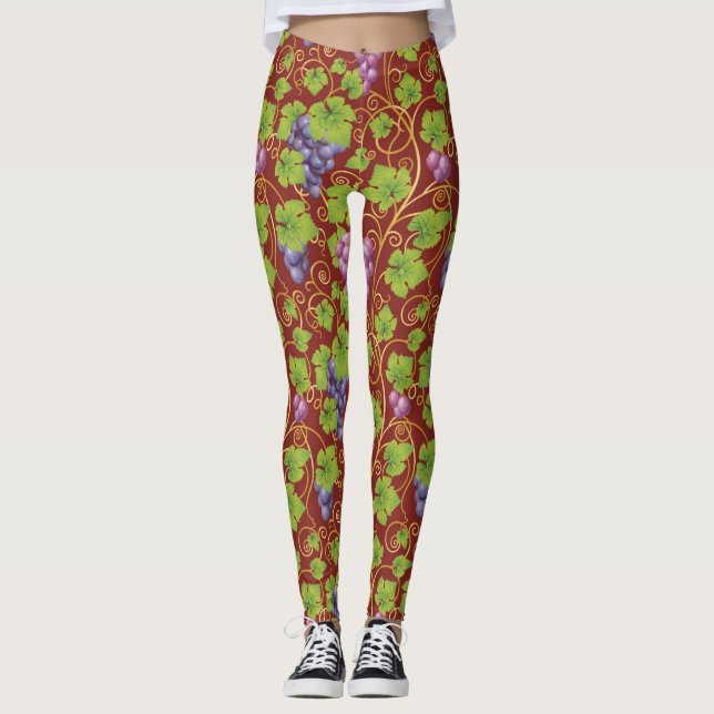 Leggings Motif de raisin (Devant)