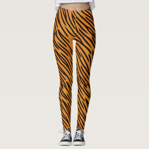 Leggings Motif de rayure de tigre
