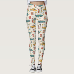Leggings Motif de road trip vintage (1)