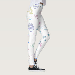 Leggings Motif de roquettes spatiales mignonnes Légendes