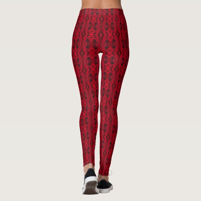 Leggings motif de roses rouges (Dos)