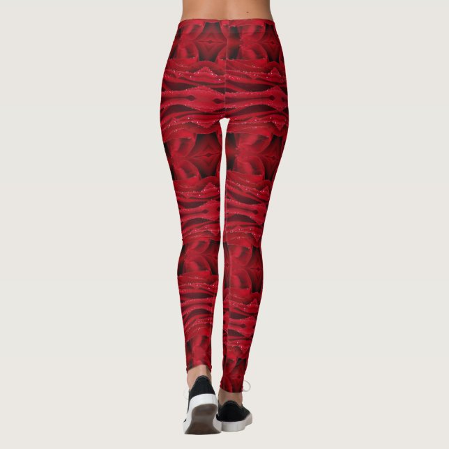 Leggings motif de roses rouges (Dos)