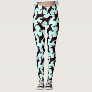 Leggings Motif de silhouette de chien du Black Lab 