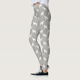 Leggings Motif de silhouettes de Bedlington Terrier