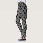 Leggings Motif de silhouettes de caniche de jouet<br><div class="desc">Le caniche de jouet silhouette les guêtres noires et grises de motif</div>