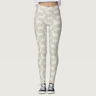 Leggings Motif de silhouettes de teckel