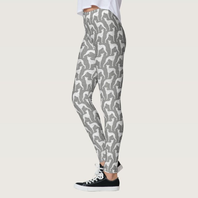 Leggings Motif de silhouettes de whippet (Gauche)
