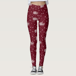 Leggings Motif de soda à la cerise rétro Points rouges de