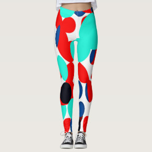 Leggings Motif de style de lecture couleur dynamique