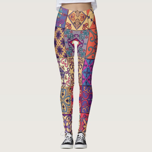 Leggings Motif de style Talavera (Devant)