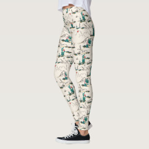Leggings Motif de succulents florissants
