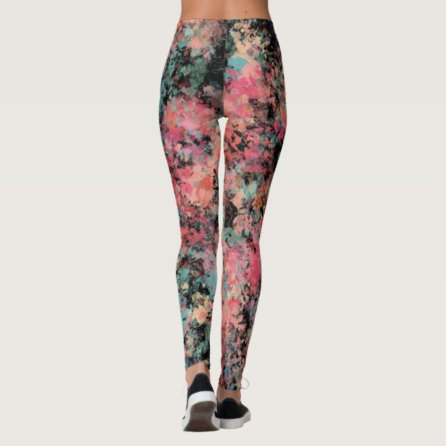 Leggings Motif de taches d'aquarelle moderne pour vacances  (Dos)