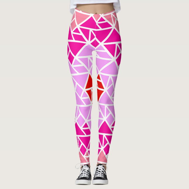Leggings Motif de Tangram cardiaque (Devant)