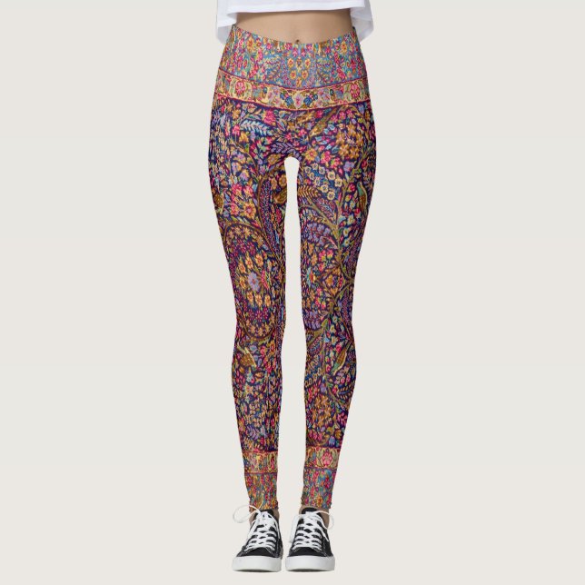 Leggings Motif de tapis persan coloré (Devant)