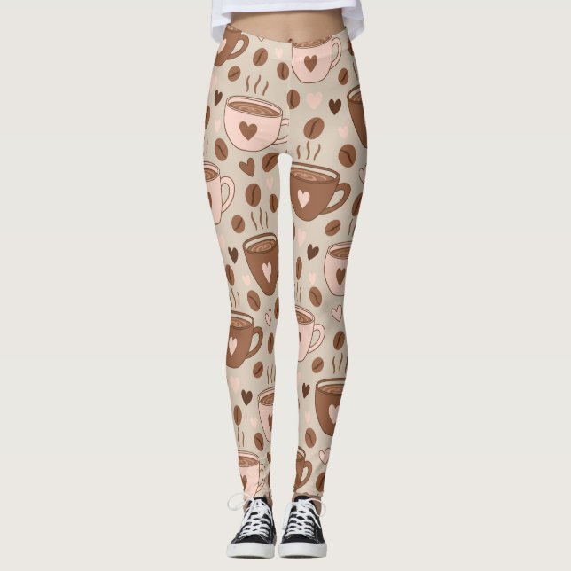 Leggings Motif de tasse de café cosy (11) (Devant)