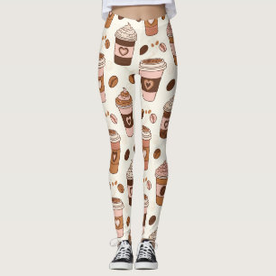 Leggings Motif de tasse de café cosy (12)