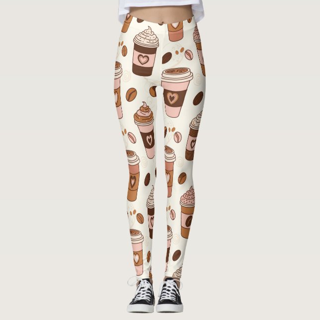 Leggings Motif de tasse de café cosy (12) (Devant)