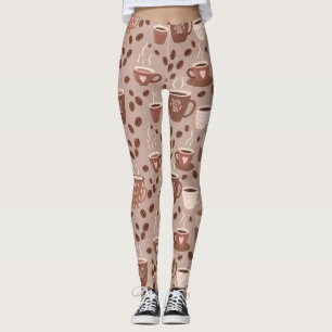 Leggings Motif de tasse de café cosy (4)