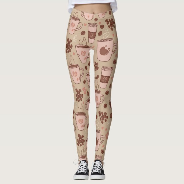 Leggings Motif de tasse de café cosy (7) (Devant)