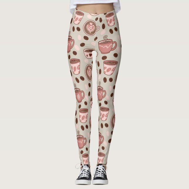 Leggings Motif de tasse de café cosy (9) (Devant)