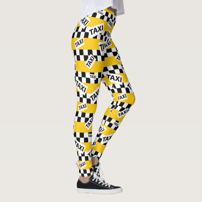 Leggings Motif de taxi Jaune de New York (Droite)