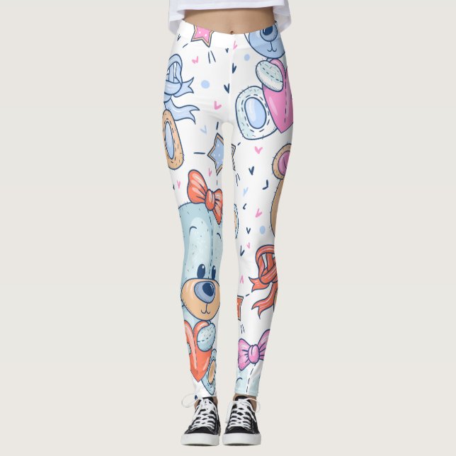 Leggings Motif de Teddy bear (Devant)