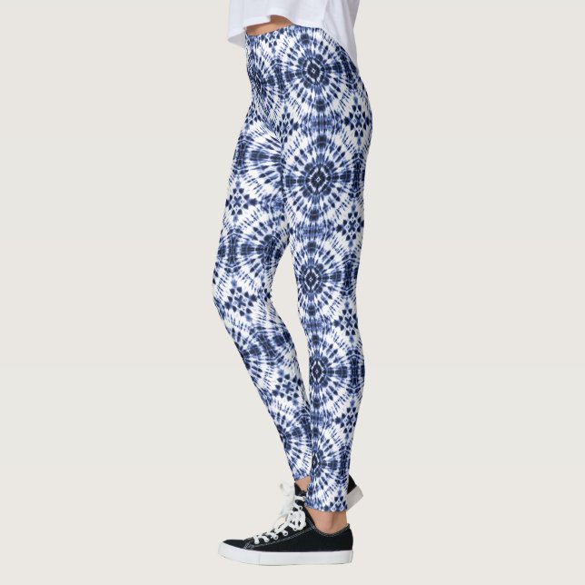 Leggings Motif de teinture bleu foncé (Gauche)