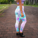 Leggings Motif de teinture de bonbon de coton<br><div class="desc">Conception amusante de teinture violet et bleu cravate.</div>
