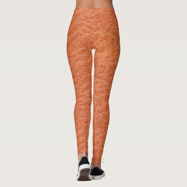Leggings motif de texture cuir (Dos)