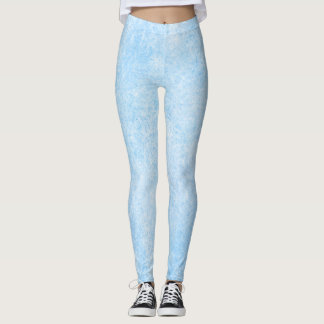 Leggings Motif de texture givré bleu glacé