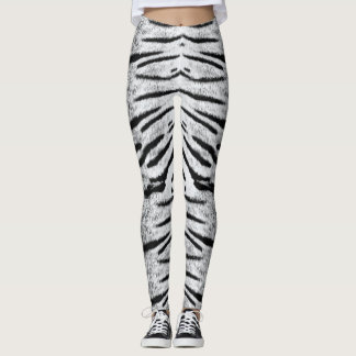 Leggings Motif de tigre blanc