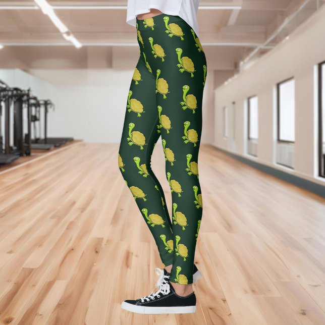 Leggings Motif de tortue de dessin animé (Créateur téléchargé)