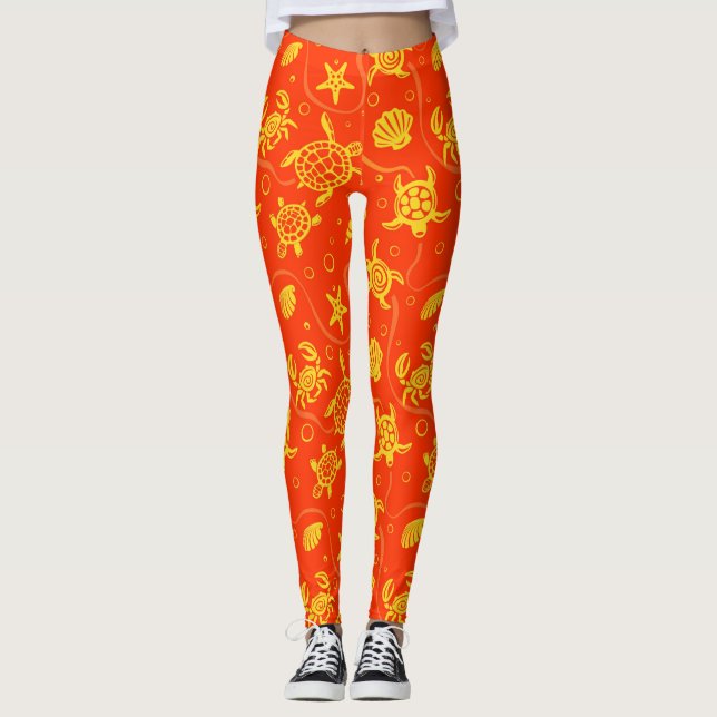 Leggings Motif de tortues (Devant)