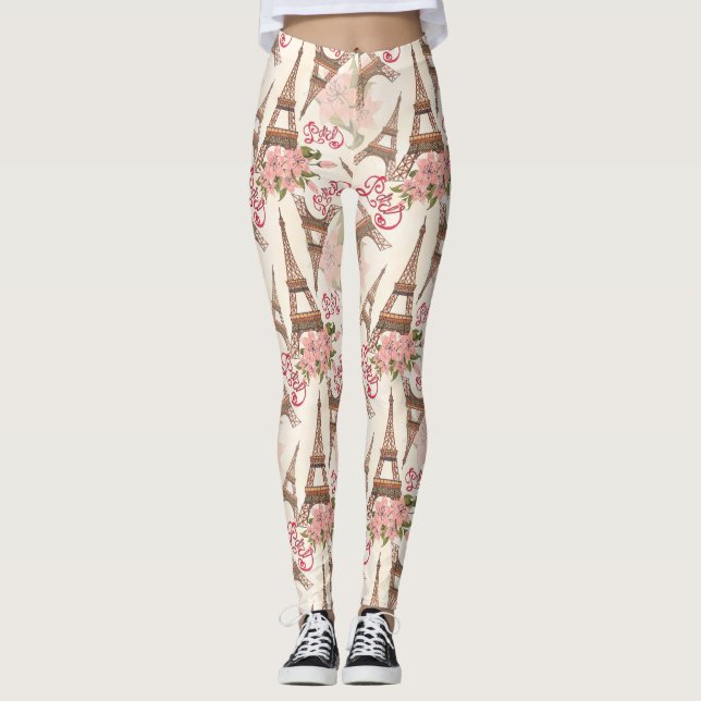 Leggings Motif de Tour Eiffel (Devant)