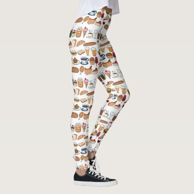 Leggings Motif de toutes sortes de bonnes nourritures (Droite)