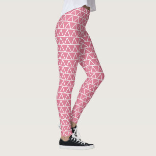 Leggings Motif de triangle moderne mignon tendance rose mod