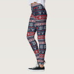 Leggings Motif de Tricot de Noël moche<br><div class="desc">Motif de Tricot de Noël moche</div>
