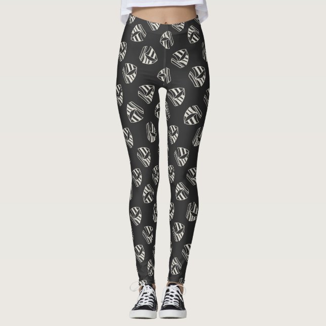 Leggings Motif de voilier dessiné par craie (Devant)