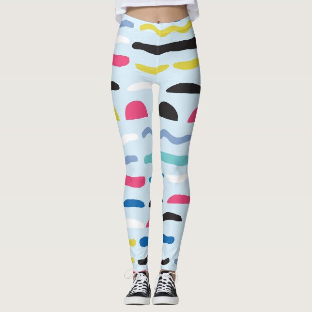 Leggings Motif décoratif géométrique Abstrait sans couture. (Devant)