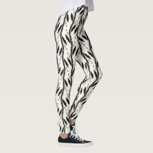 Leggings Motif décoratif Vignes Noires