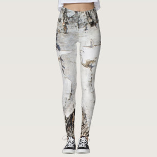 Leggings Motif d'écorce de bouleau