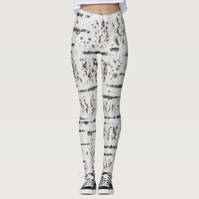 Leggings Motif d'écorce de bouleau (Devant)
