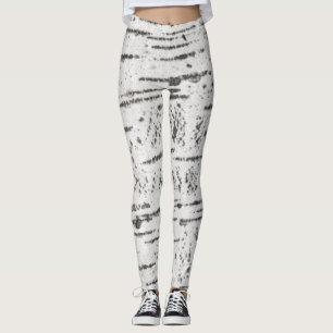 Leggings Motif d'écorce de bouleau