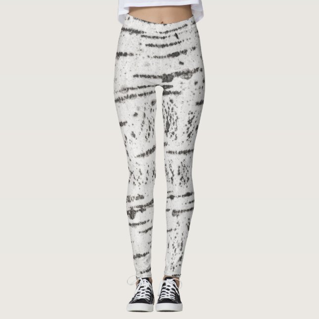 Leggings Motif d'écorce de bouleau (Devant)