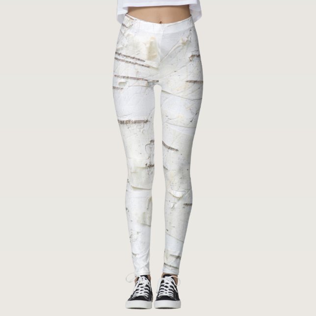 Leggings Motif d'écorce de bouleau (Devant)