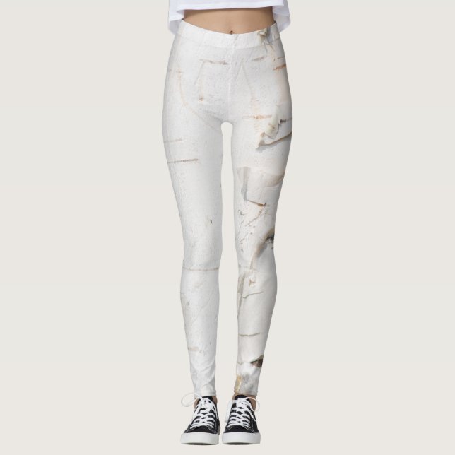 Leggings Motif d'écorce de bouleau (Devant)